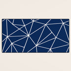 Triangle Geometric Art,  Navy Blue, Pieces Art Desk Mat Gallery Image 3