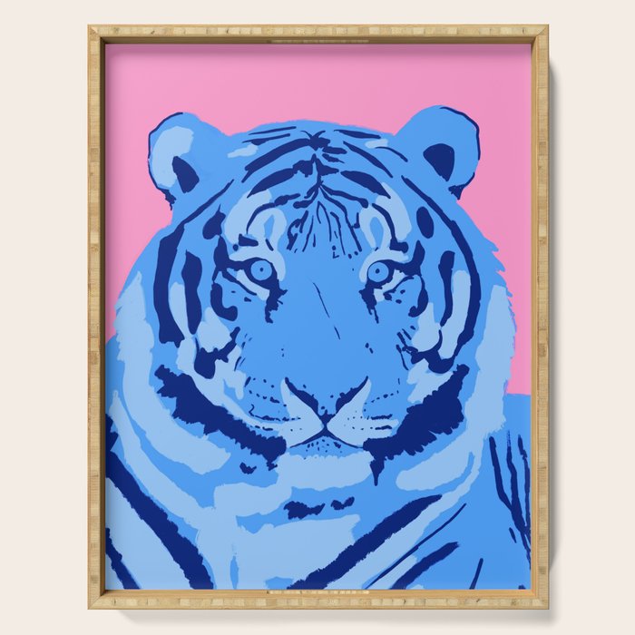 Tiger Blue & Pink Serving Tray Gallery Image 1