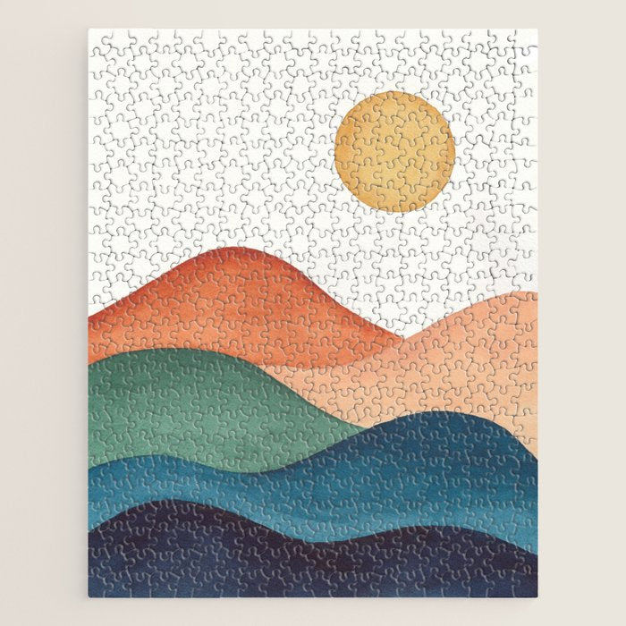 Colorful Abstract Mountains Jigsaw Puzzle Gallery Image 1