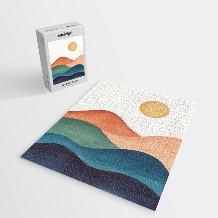 Colorful Abstract Mountains Jigsaw Puzzle Gallery Image 2