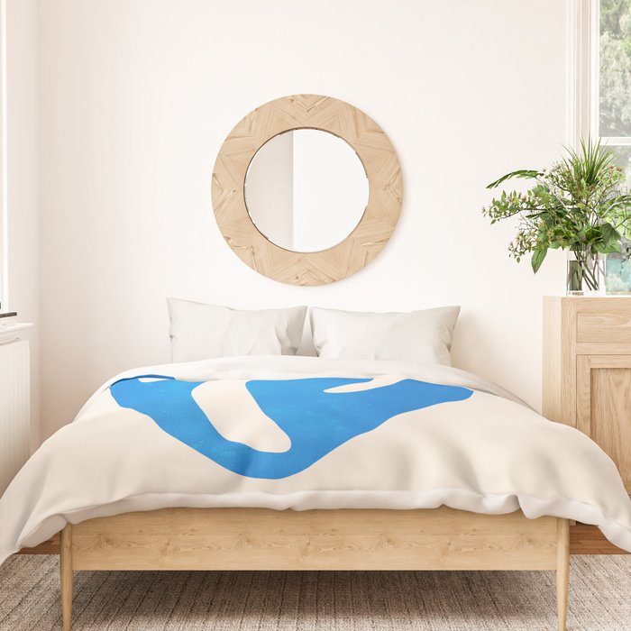 Blue Leaf & Sun: Matisse Paper Cutouts I Duvet Cover Gallery Image 3