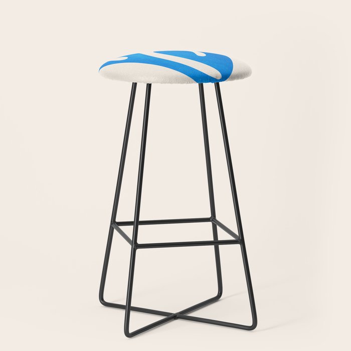 Blue Leaf & Sun: Matisse Paper Cutouts I Stool Gallery Image 1