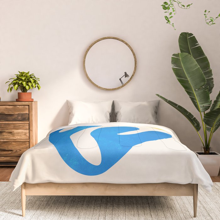 Blue Leaf & Sun: Matisse Paper Cutouts I Comforter Gallery Image 3