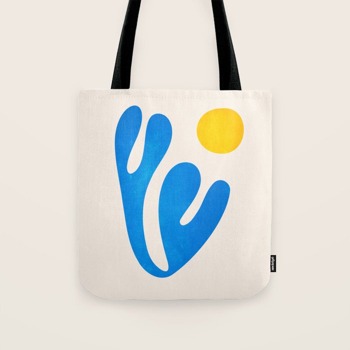 Blue Leaf & Sun: Matisse Paper Cutouts I Tote Bag Gallery Image 1