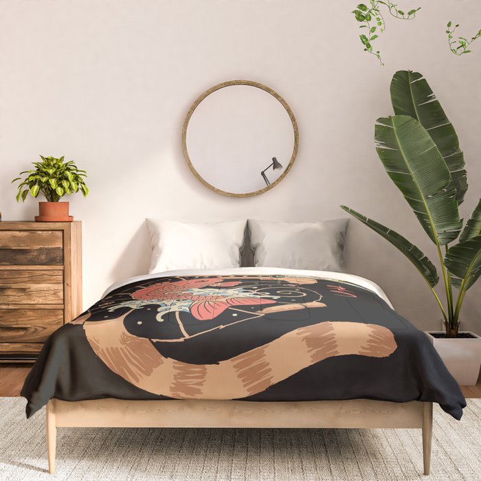 Carp Tattooed Cat Comforter Gallery Image 3