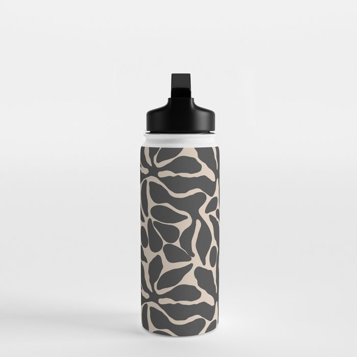 Abstract vintage flower art pattern Water Bottle Gallery Image 3