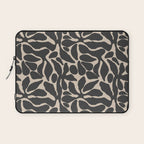 Abstract vintage flower art pattern Laptop Sleeve Gallery Image 1