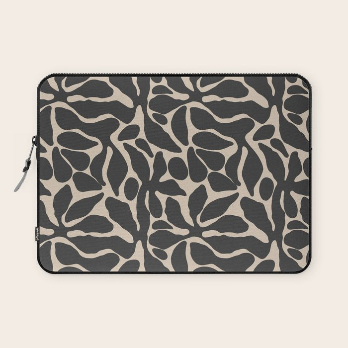 Abstract vintage flower art pattern Laptop Sleeve Gallery Image 1