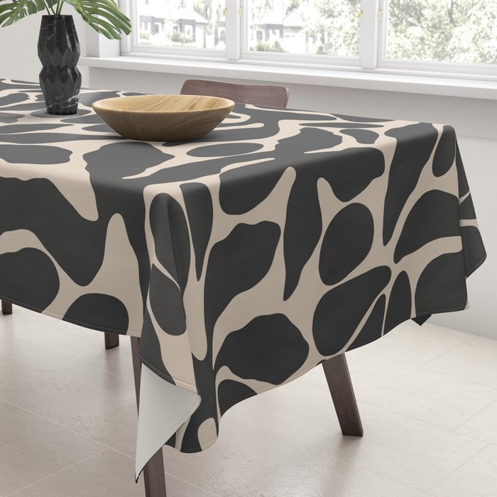 Abstract vintage flower art pattern Tablecloth Gallery Image 3