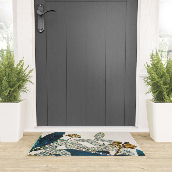 Summer Indigo Garden Welcome Mat Gallery Image 3