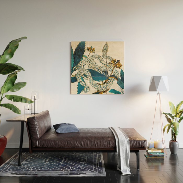 Summer Indigo Garden Wood Wall Art Gallery Image 2