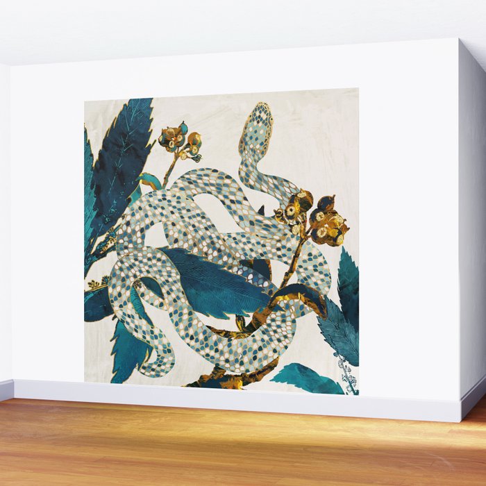 Summer Indigo Garden Wall Mural Gallery Image 2