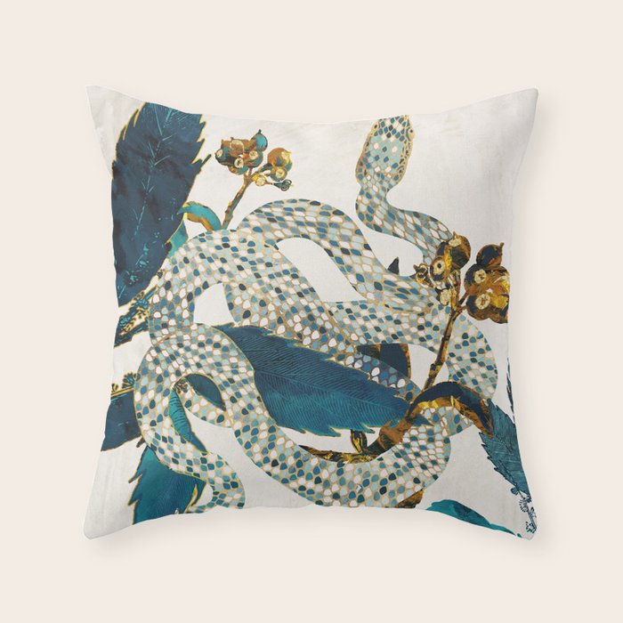 Summer Indigo Garden Throw Pillow Gallery Image 6