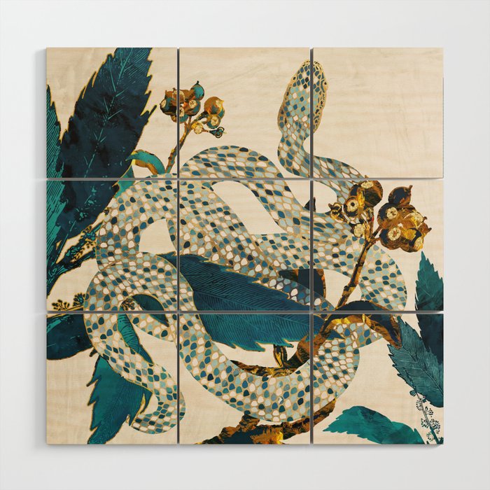 Summer Indigo Garden Wood Wall Art Gallery Image 1