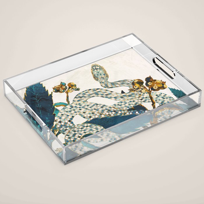 Summer Indigo Garden Acrylic Tray Gallery Image 1