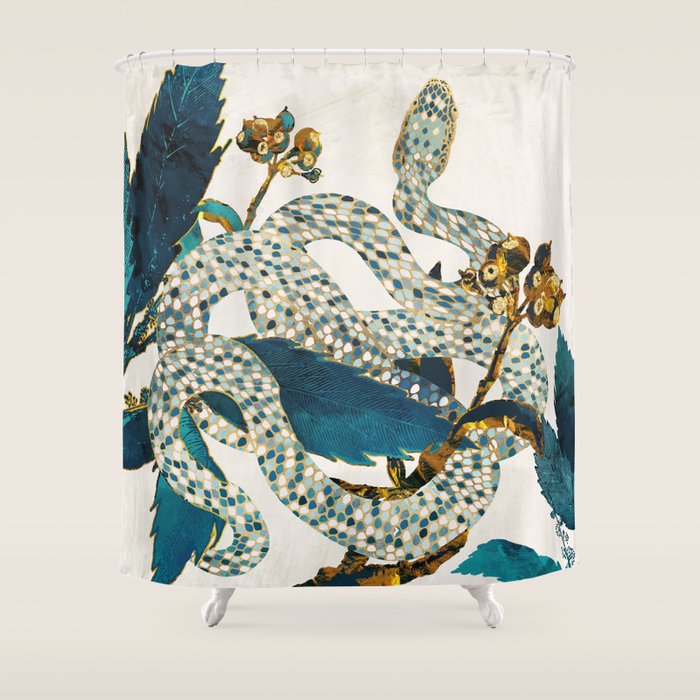 Summer Indigo Garden Shower Curtain Gallery Image 1