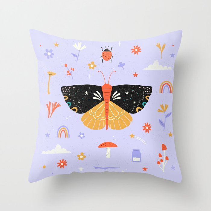 Magic butterfly Pattern Throw Pillow Gallery Image 6