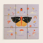 Magic butterfly Pattern Wood Wall Art Gallery Image 1