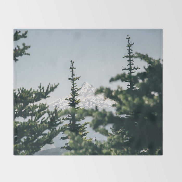 Mount Hood VII Throw Blanket Gallery Image 2