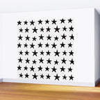 Star Pattern Black On White Wall Mural Gallery Image 2