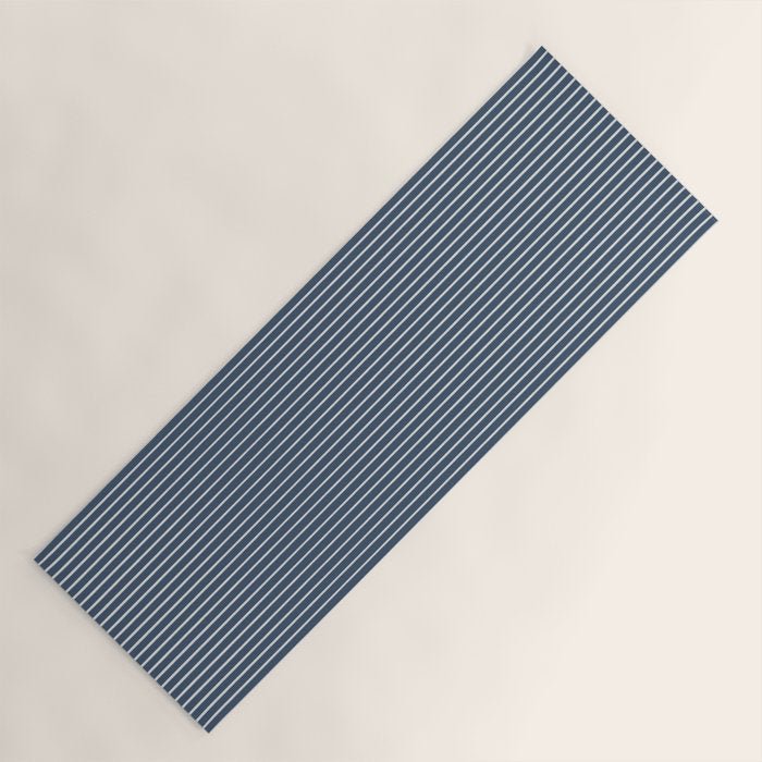 Nautical Handdrawn Stripes Yoga Mat Gallery Image 1