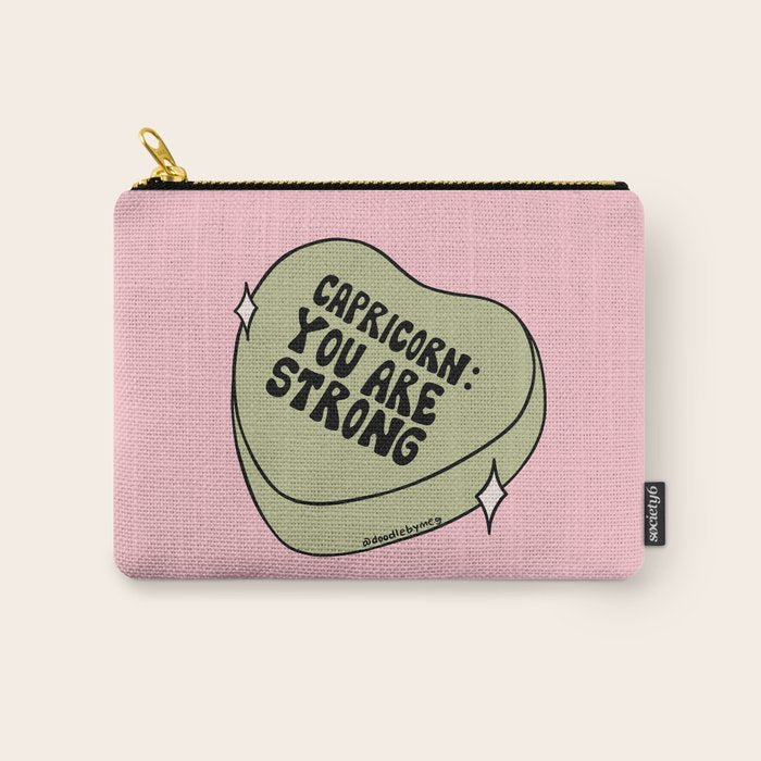 Capricorn Conversation Heart Carry All Pouch Gallery Image 1