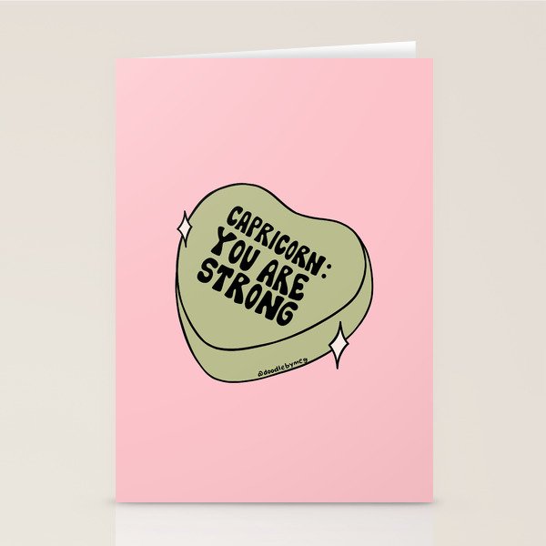Capricorn Conversation Heart Stationery Card Gallery Image 2