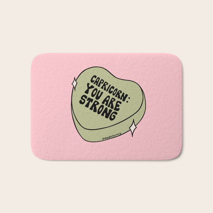 Capricorn Conversation Heart Bath Mat Gallery Image 1