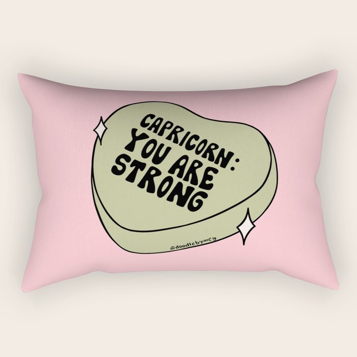 Capricorn Conversation Heart Rectangular Pillow Gallery Image 1