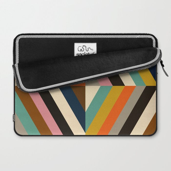 Mid Century Geometric Pattern Technicolor Diamond  Laptop Sleeve Gallery Image 2