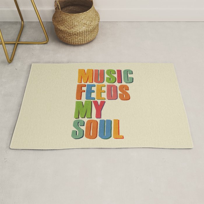 MUSIC FEEDS MY SOUL Rug Gallery Image 1