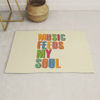 MUSIC FEEDS MY SOUL Rug Gallery Image 1