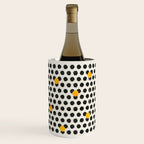 Brushed Strokes | Abstract Mid-Century Dots Pattern Wine Chiller Gallery Image 1