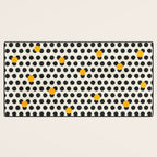 Brushed Strokes | Abstract Mid-Century Dots Pattern Desk Mat Gallery Image 3