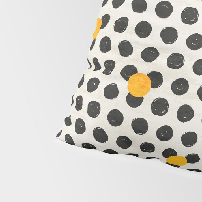 Brushed Strokes | Abstract Mid-Century Dots Pattern Pillow Sham Gallery Image 4