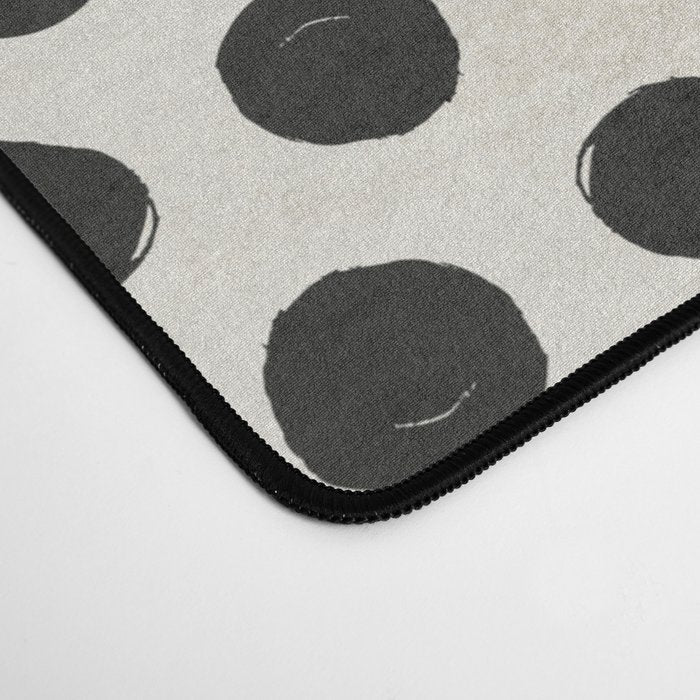 Brushed Strokes | Abstract Mid-Century Dots Pattern Desk Mat Gallery Image 4