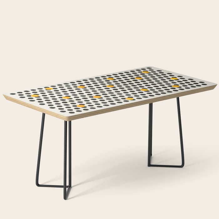 Brushed Strokes | Abstract Mid-Century Dots Pattern Coffee Table Gallery Image 1