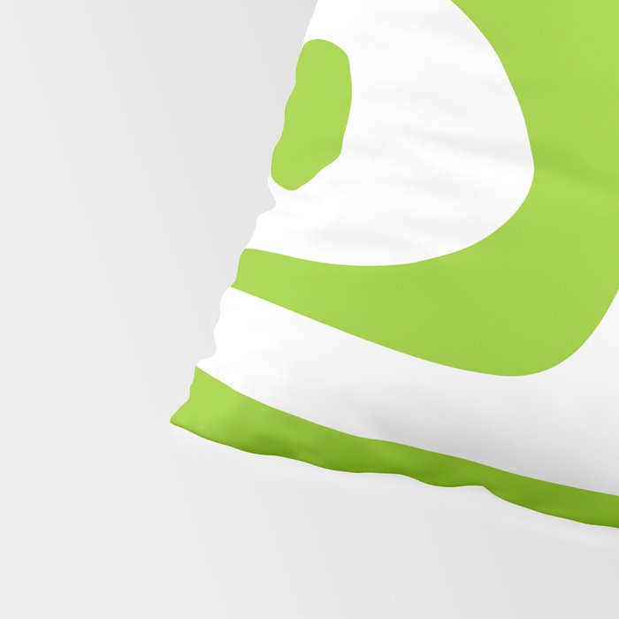 Mid Century Modern Piquet Abstract Pattern in Lime Green and White Pillow Sham Gallery Image 4