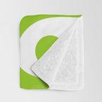 Mid Century Modern Piquet Abstract Pattern in Lime Green and White Throw Blanket Gallery Image 3