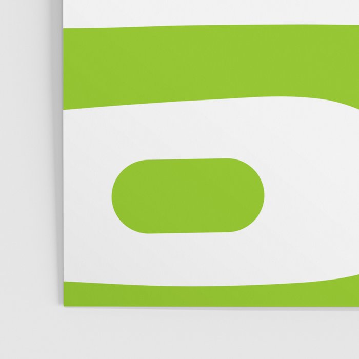 Mid Century Modern Piquet Abstract Pattern in Lime Green and White Poster Gallery Image 3