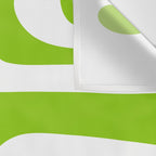 Mid Century Modern Piquet Abstract Pattern in Lime Green and White Wall Tapestry Gallery Image 3