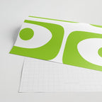 Mid Century Modern Piquet Abstract Pattern in Lime Green and White Wrapping Paper Gallery Image 2