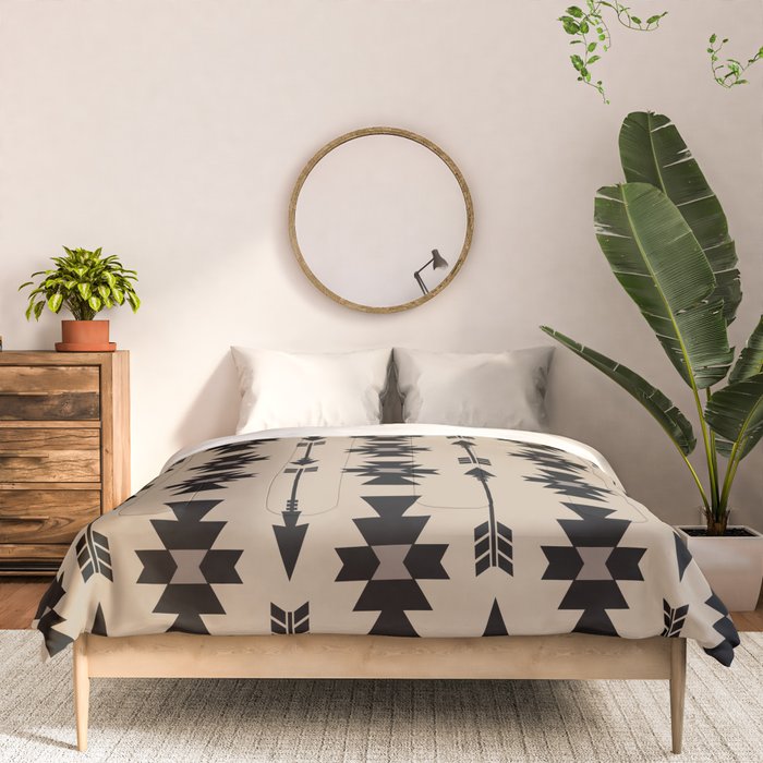 Southwestern Arrow Pattern 232 Black and Beige Comforter Gallery Image 3