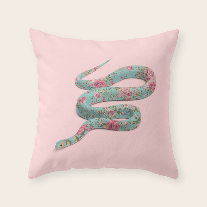 FLORAL SNAKE Throw Pillow Gallery Image 6
