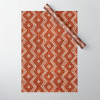 Village in Rust Wrapping Paper Gallery Image 1