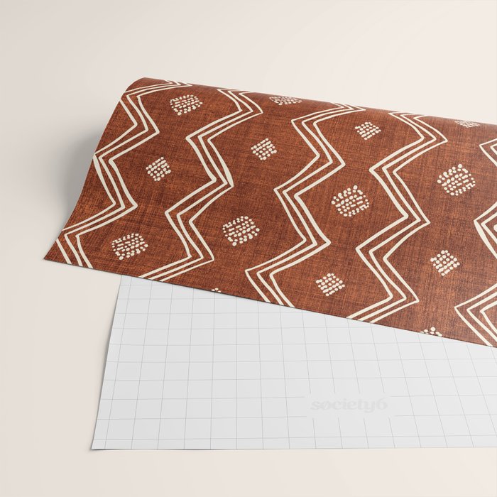 Village in Rust Wrapping Paper Gallery Image 2