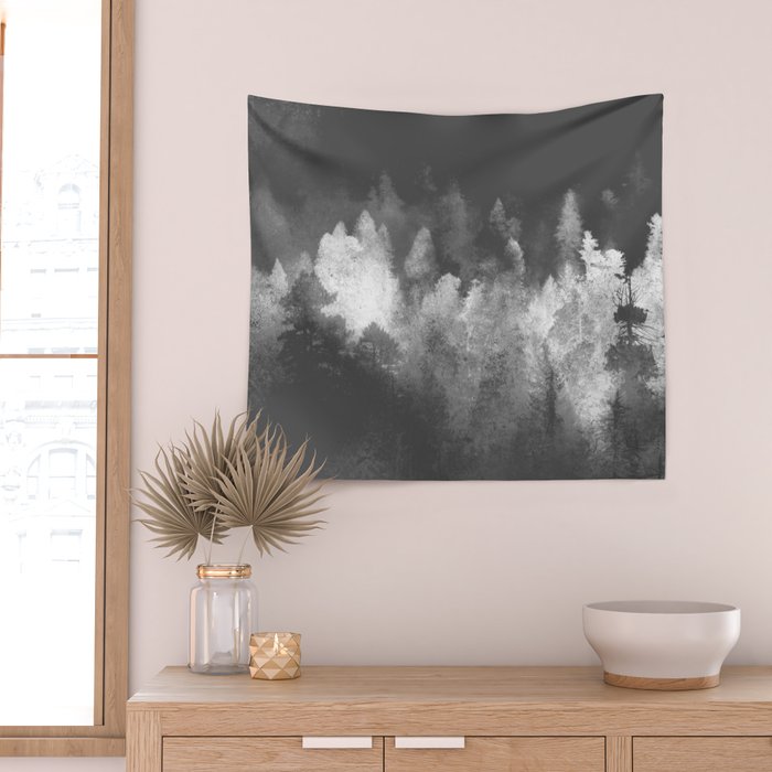 Chromatic Forest Nature Photography Wall Tapestry Gallery Image 2