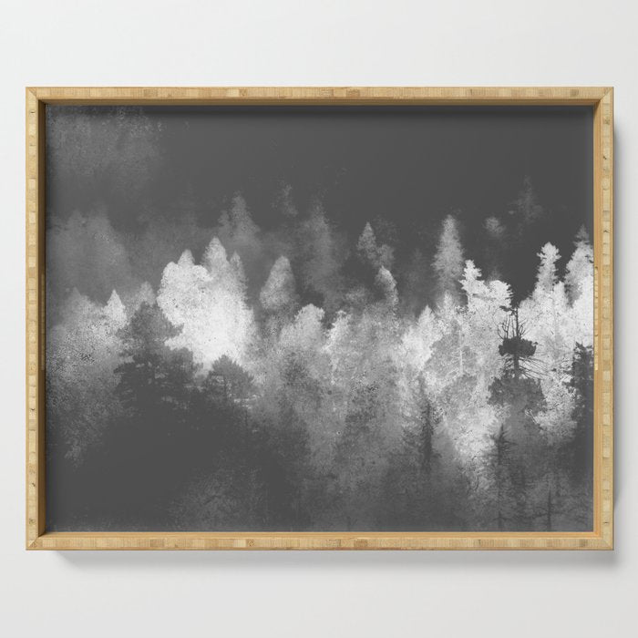Chromatic Forest Nature Photography Serving Tray Gallery Image 1