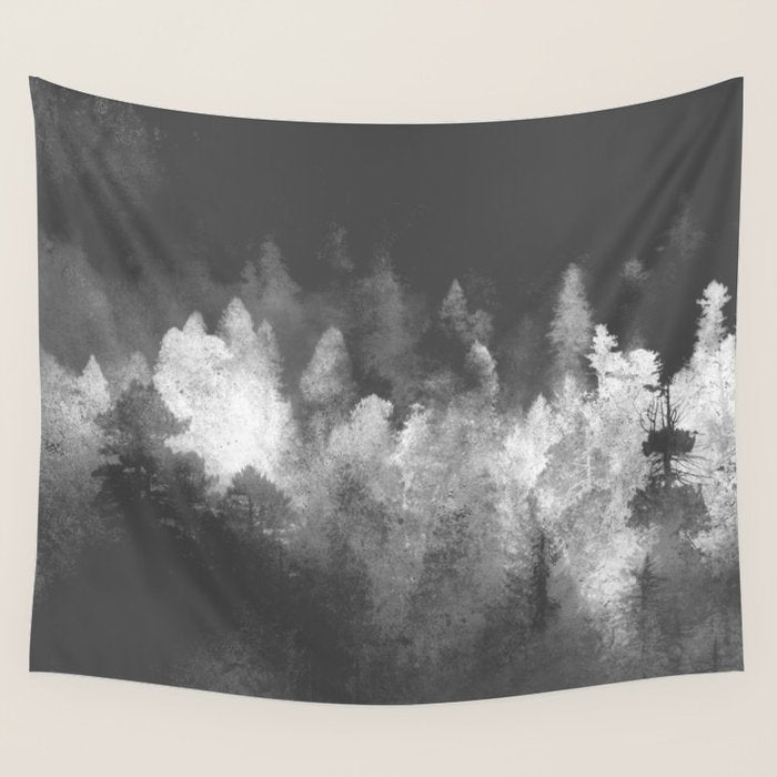 Chromatic Forest Nature Photography Wall Tapestry Gallery Image 4