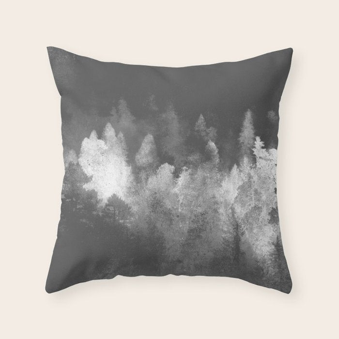 Chromatic Forest Nature Photography Throw Pillow Gallery Image 6